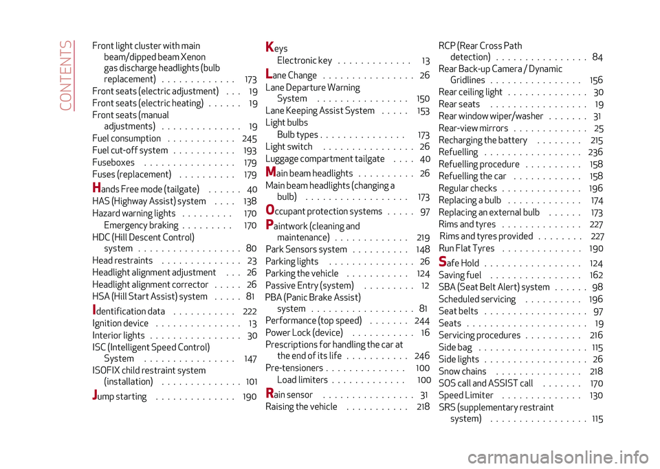 Alfa Romeo Stelvio 2020  Owners Manual ��&�,�-���-��% �7���
� ��	��� ������� ��	�� ���	�
�����=��	���� ���� �H��
��
��� ��	������� ������	���� �+����
����������
��. 