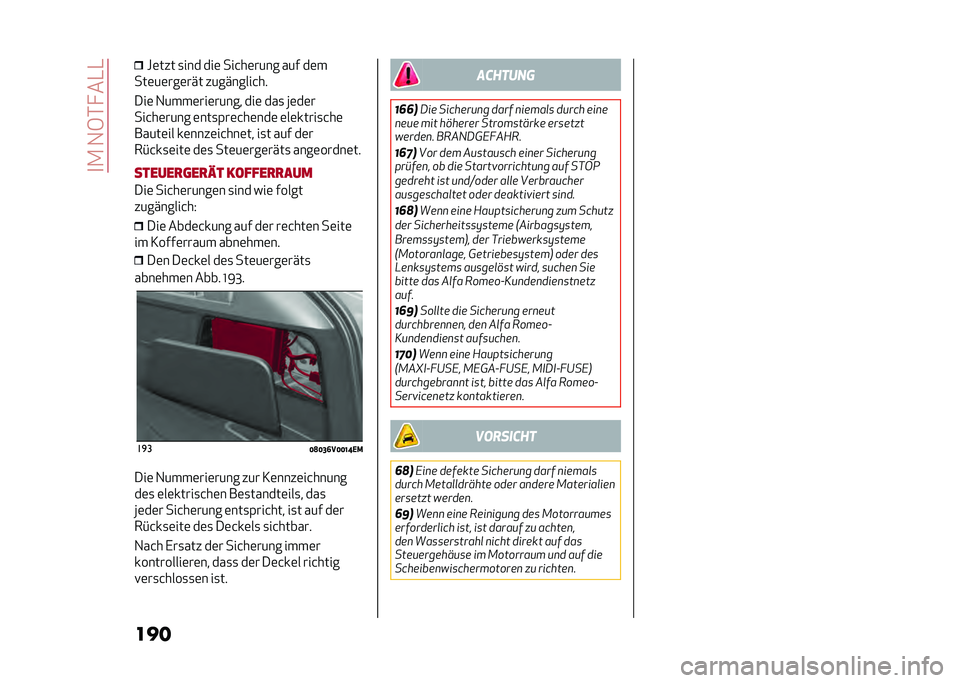 Alfa Romeo Stelvio 2020  Betriebsanleitung (in German) ��
�.��1�6�*� ��-�-
��� �J�	��� �
��� ���	 ���&��	���� ��� ��	�
���	��	���	��� ���������&��
���	 �1����	���	����� ���	 ���
 �F�	��	�
���