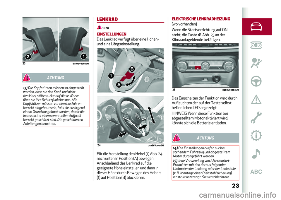 Alfa Romeo Stelvio 2020  Betriebsanleitung (in German) ����
�>�D�>�I�@��>�>�>�F�.�)�������
��� �/�� �*��$������ ��
 ������
 �� ���
������
�
�
������
�! ���� ��� ���
 �*��$��! ��
� �
����
���
 