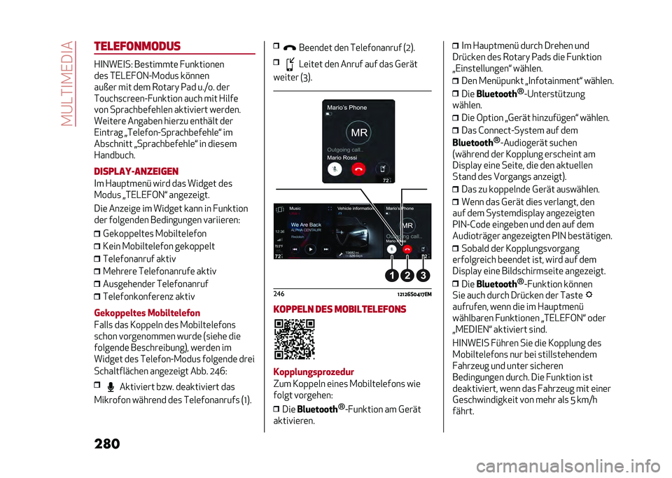 Alfa Romeo Stelvio 2020  Betriebsanleitung (in German) ��.�@�-�*�
�.�,��
�
��
����
���������
�+�
�1��,�
��5 ��	�
������	 � ��������	�
��	�
 �*�,�-�,� �6�1�A�.����
 ��%���	�
���$�	� ��� ��	� ������) �2�