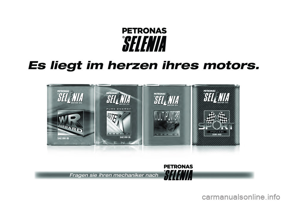 Alfa Romeo Stelvio 2020  Betriebsanleitung (in German) Fragen sie ihren mechaniker nach
Es liegt im herzen ihres motors.  