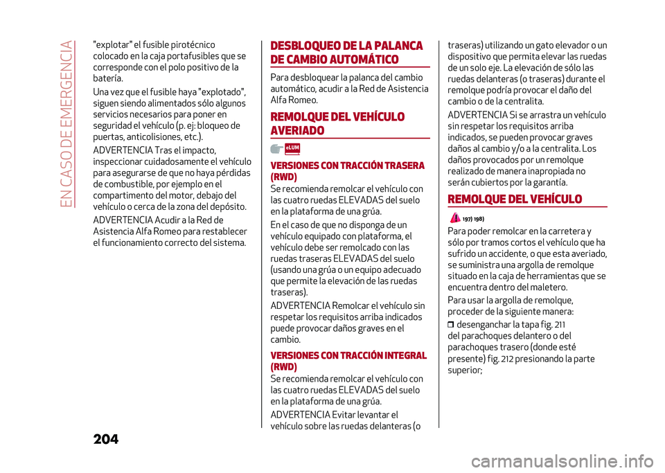 Alfa Romeo Stelvio 2020  Manual del propietario (in Spanish) ���0��*��"�/��9�������)��0�*�@�
����8��<�����	��8 �� �����&�� ������$�����
������	�� �� ��	 ��	�!�	 �����	�����&��� ��� ��
�����