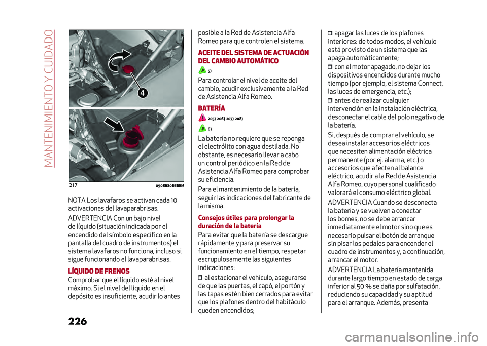 Alfa Romeo Stelvio 2020  Manual del propietario (in Spanish) ����0�(��0�@��@��0�(�/��?��*�:�@�9��9�/
��� ���
�=�F�=�@�?�+�=�?�?�?��
�0�/�(� ��� ��	��	��	��� �� �	�����	� ��	��	 �J�6
�	�����	������ ��� ��	��	��