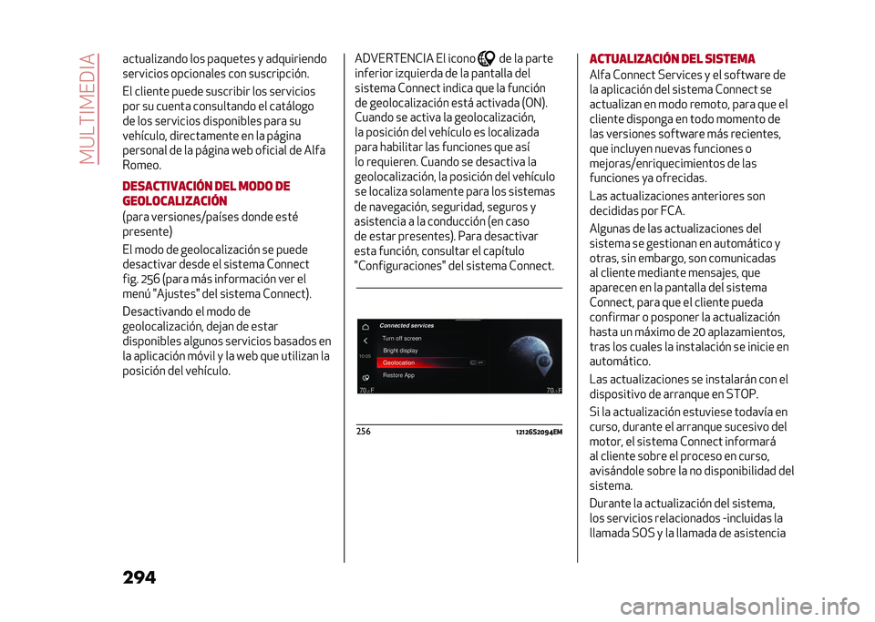 Alfa Romeo Stelvio 2020  Manual del propietario (in Spanish) ���:��(�@���9�@�
����	����	���%�	��� ��� ��	������ �
 �	����������
��������� �������	��� ��� ����������#��
�� ������� ��