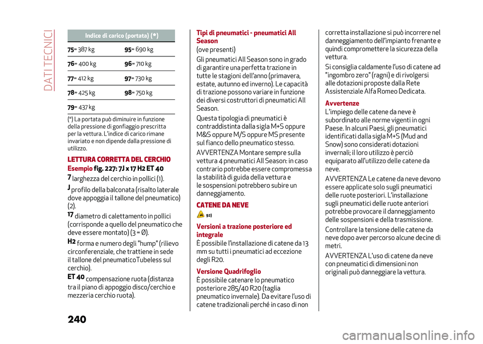 Alfa Romeo Stelvio 2020  Manuale del proprietario (in Italian) ��#��:�<��:�/��%�<��<
��� ��
���� �� ������ �A��������9 �A�T�9
�@�< �P �E�1�G �M� �=�<�P �H�-�4 �M�
�@�6 �P �F�4�4 �M� �=�6�P �G�D�4 �M�
�@�@ �P �F�D�0 �M� �=�@�P �G�E