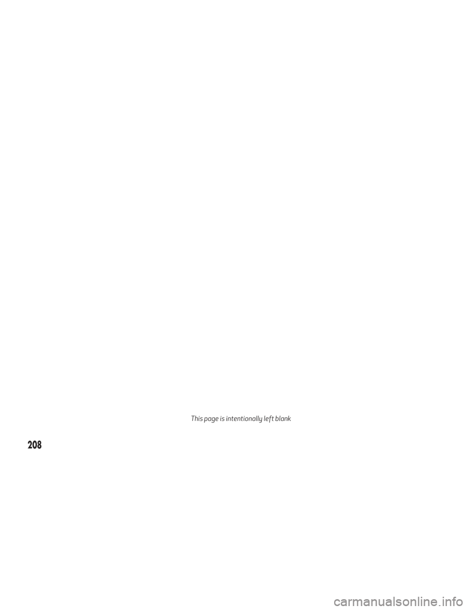 Alfa Romeo Stelvio 2018 Owners Manual 208
This page is intentionally left blank Alfa Romeo Stelvio 2018 Owners Manual 208
This page is intentionally left blank