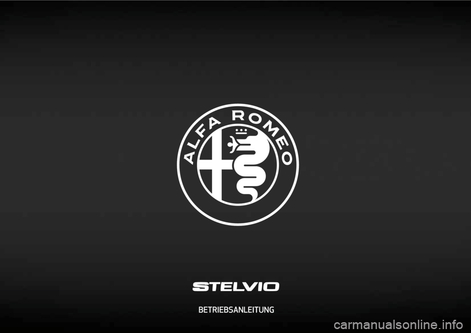 Alfa Romeo Stelvio 2017  Betriebsanleitung (in German)  BETRIEBSANLEITUNG 
cop lum Stelvio DE.indd   116/11/16   09:45 