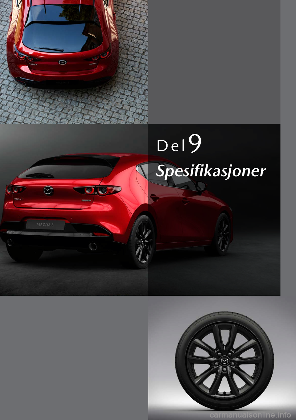 MAZDA MODEL 3 HATCHBACK 2019  Brukerhåndbok (in Norwegian) Del9
Spesifikasjoner  