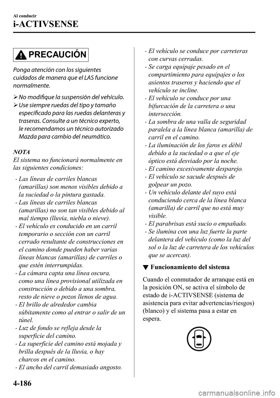 MAZDA MODEL 3 HATCHBACK 2018  Manual del propietario (in Spanish)  �3�5�(�&�$�8�&�,�