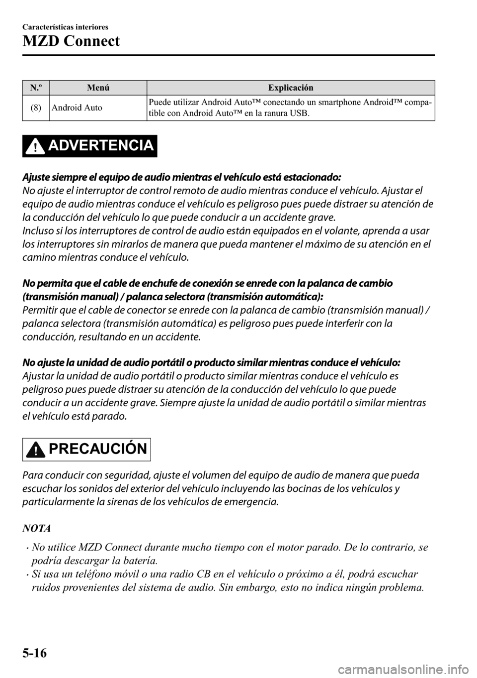 MAZDA MODEL 3 HATCHBACK 2018  Manual del propietario (in Spanish)  �1��