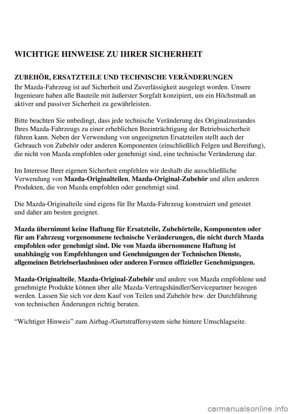 MAZDA MODEL 3 HATCHBACK 2016  Betriebsanleitung (in German) 