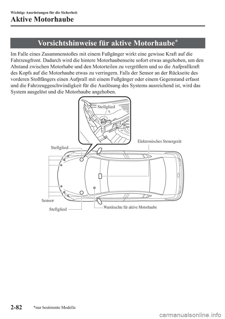 MAZDA MODEL 6 2019  Betriebsanleitung (in German) �9�R�U�V�L�F�K�W�V�K�L�Q�Z�H�L�V�H��I�