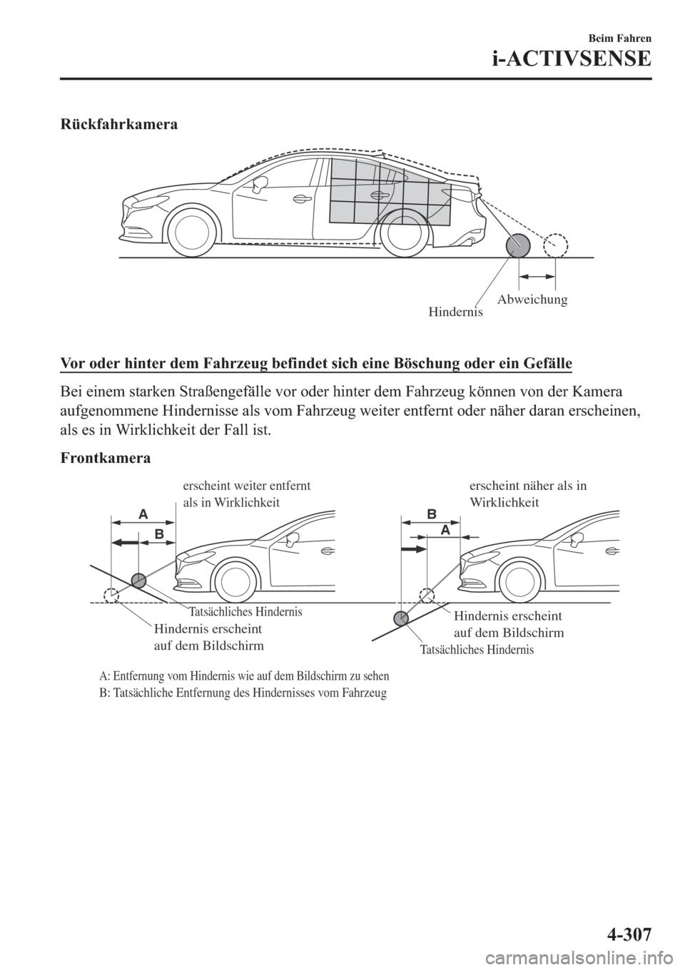 MAZDA MODEL 6 2019  Betriebsanleitung (in German) �5�
HindernisAbweichung
�
�9�R�U��R�G�H�U��K�L�Q�W�H�U��G�H�P��)�D�K�U�]�H�X�J��E�H�I�L�Q�G�H�W��V�L�F�K��H�L�Q�H��%�|�V�F�K�X�Q�J��R�G�H�U��H�L�Q��*�H�I�l�O�O�H
�%�H�L��H�L�Q�H�P��V�W�D