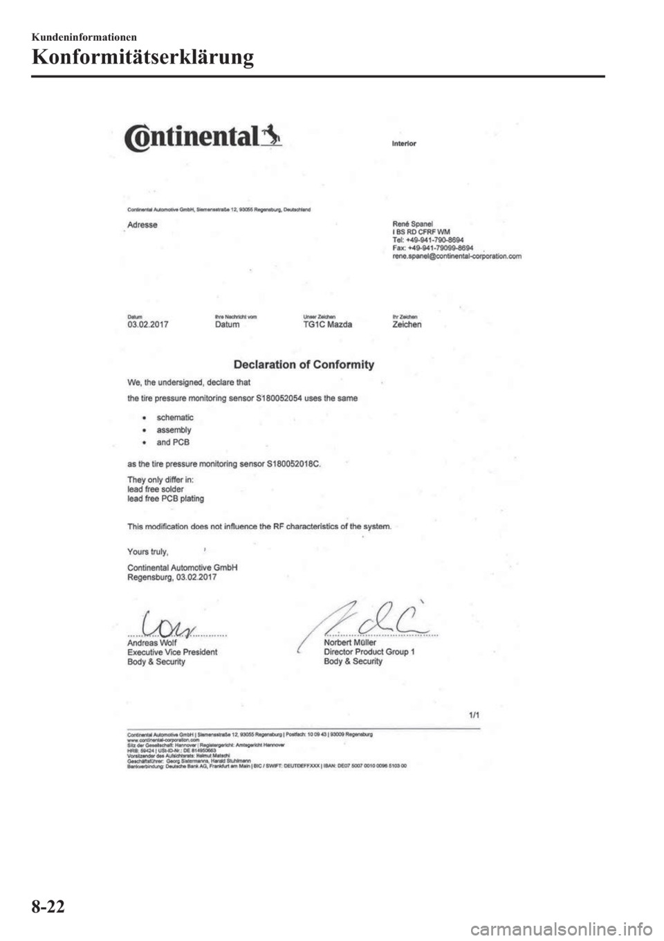 MAZDA MODEL 6 2019  Betriebsanleitung (in German) �.�X�Q�G�H�Q�L�Q�I�R�U�P�D�W�L�R�Q�H�Q
�.�R�Q�I�R�U�P�L�W�l�W�V�H�U�N�O�l�U�X�Q�J
���� 