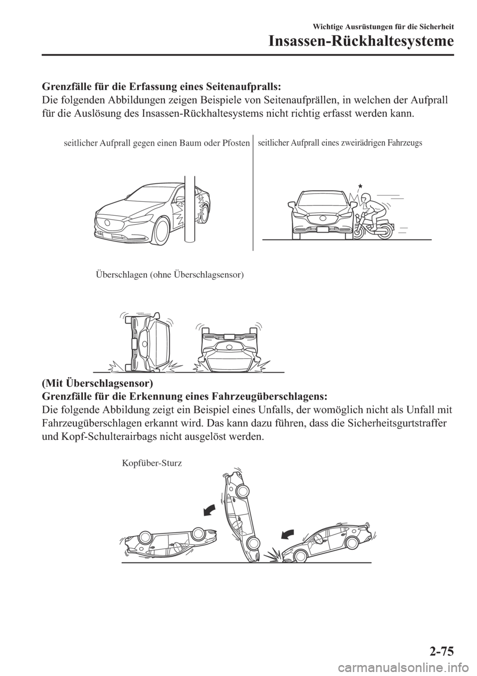 MAZDA MODEL 6 2019  Betriebsanleitung (in German) �*�U�H�Q�]�I�l�O�O�H��I�
