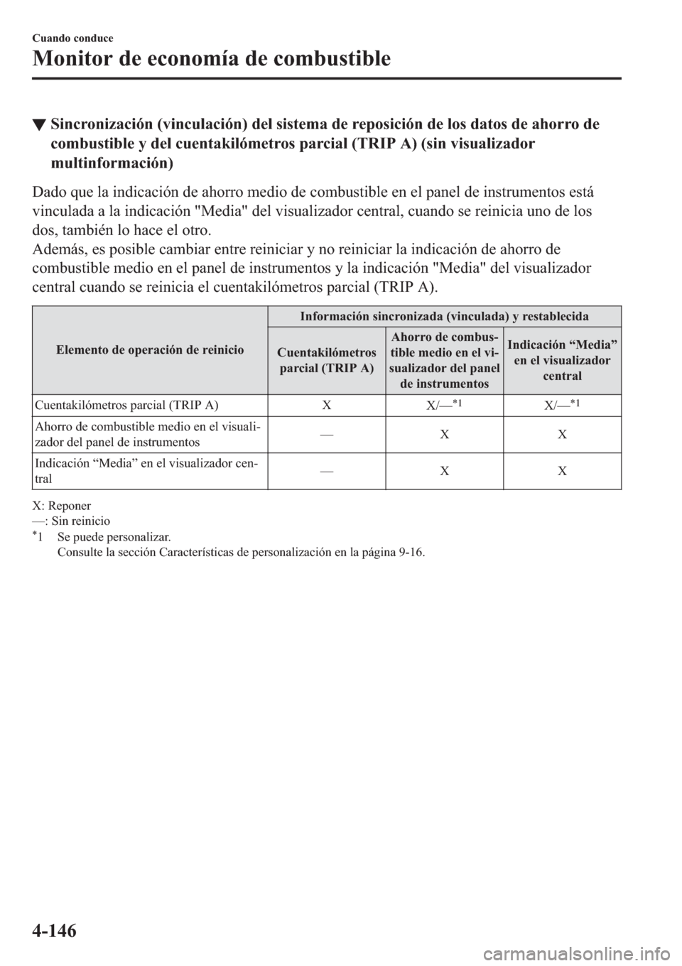 MAZDA MODEL 6 2019  Manual del propietario (in Spanish) ▼�6�L�Q�F�U�R�Q�L�]�D�F�L�y�Q���Y�L�Q�F�X�O�D�F�L�y�Q���G�H�O��V�L�V�W�H�P�D��G�H��U�H�S�R�V�L�F�L�y�Q��G�H��O�R�V��G�D�W�R�V��G�H��D�K�R�U�U�R��G�H
�F�R�P�E�X�V�W�L�E�O�H��\��G�H�O�