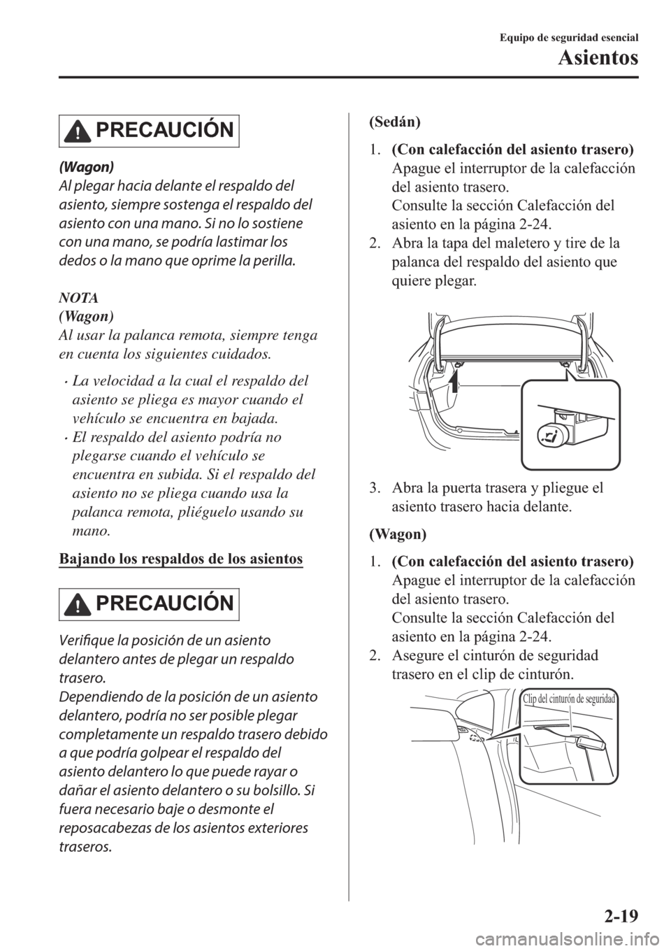 MAZDA MODEL 6 2019  Manual del propietario (in Spanish) �3�5�(�&�$�8�&�,�