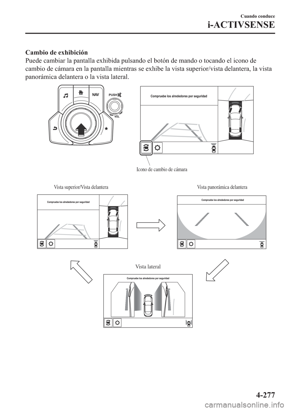 MAZDA MODEL 6 2019  Manual del propietario (in Spanish) �&�D�P�E�L�R��G�H��H�[�K�L�E�L�F�L�y�Q
�3�X�H�G�H��F�D�P�E�L�D�U��O�D��S�D�Q�W�D�O�O�D��H�[�K�L�E�L�G�D��S�X�O�V�D�Q�G�R��H�O��E�R�W�y�Q��G�H��P�D�Q�G�R��R��W�R�F�D�Q�G�R��H�O��L�F�R�Q�