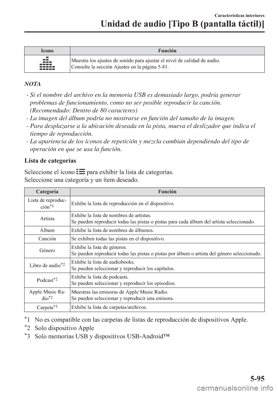 MAZDA MODEL 6 2019  Manual del propietario (in Spanish) �,�F�R�Q�R �)�X�Q�F�L�y�Q
�0�X�H�V�W�U�D��O�R�V��D�M�X�V�W�H�V��G�H��V�R�Q�L�G�R��S�D�U�D��D�M�X�V�W�D�U��H�O��Q�L�Y�H�O��G�H��F�D�O�L�G�D�G��G�H��D�X�G�L�R�
�&�R�Q�V�X�O�W�H��O�D��V�H�