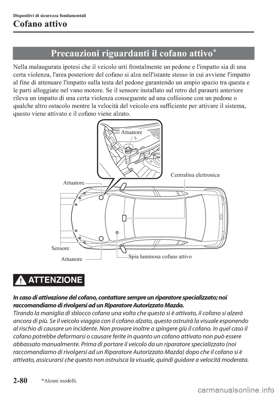 MAZDA MODEL 6 2019  Manuale del proprietario (in Italian)  �3�U�H�F�D�X�]�L�R�Q�L��U�L�J�X�D�U�G�D�Q�W�L��L�O��F�R�I�D�Q�R��D�W�W�L�Y�R�
�1�H�O�O�D��P�D�O�D�X�J�X�U�D�W�D��L�S�R�W�H�V�L��F�K�H��L�O��Y�H�L�F�R�O�R��X�U�W�L��I�U�R�Q�W�D�O�P�H�Q�W�H�