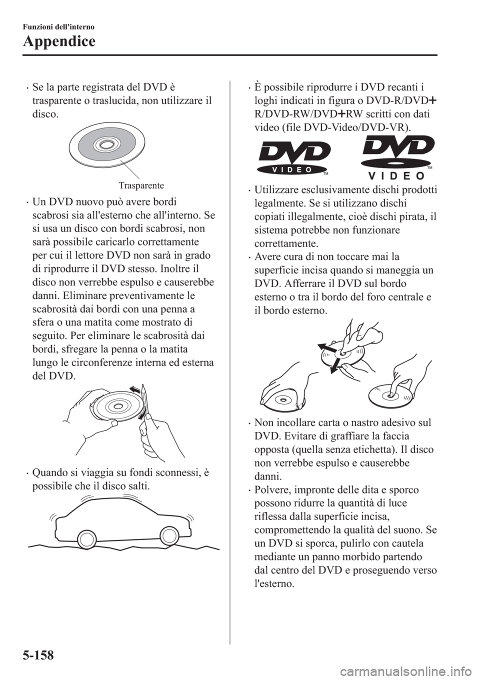 MAZDA MODEL 6 2019  Manuale del proprietario (in Italian)  �x�6�H��O�D��S�D�U�W�H��U�H�J�L�V�W�U�D�W�D��G�H�O���9���q
�W�U�D�V�S�D�U�H�Q�W�H��R��W�U�D�V�O�X�F�L�G�D���Q�R�Q��X�W�L�O�L�]�]�D�U�H��L�O
�G�L�V�F�R�
Trasparente
�x�8�Q���9���Q�X�