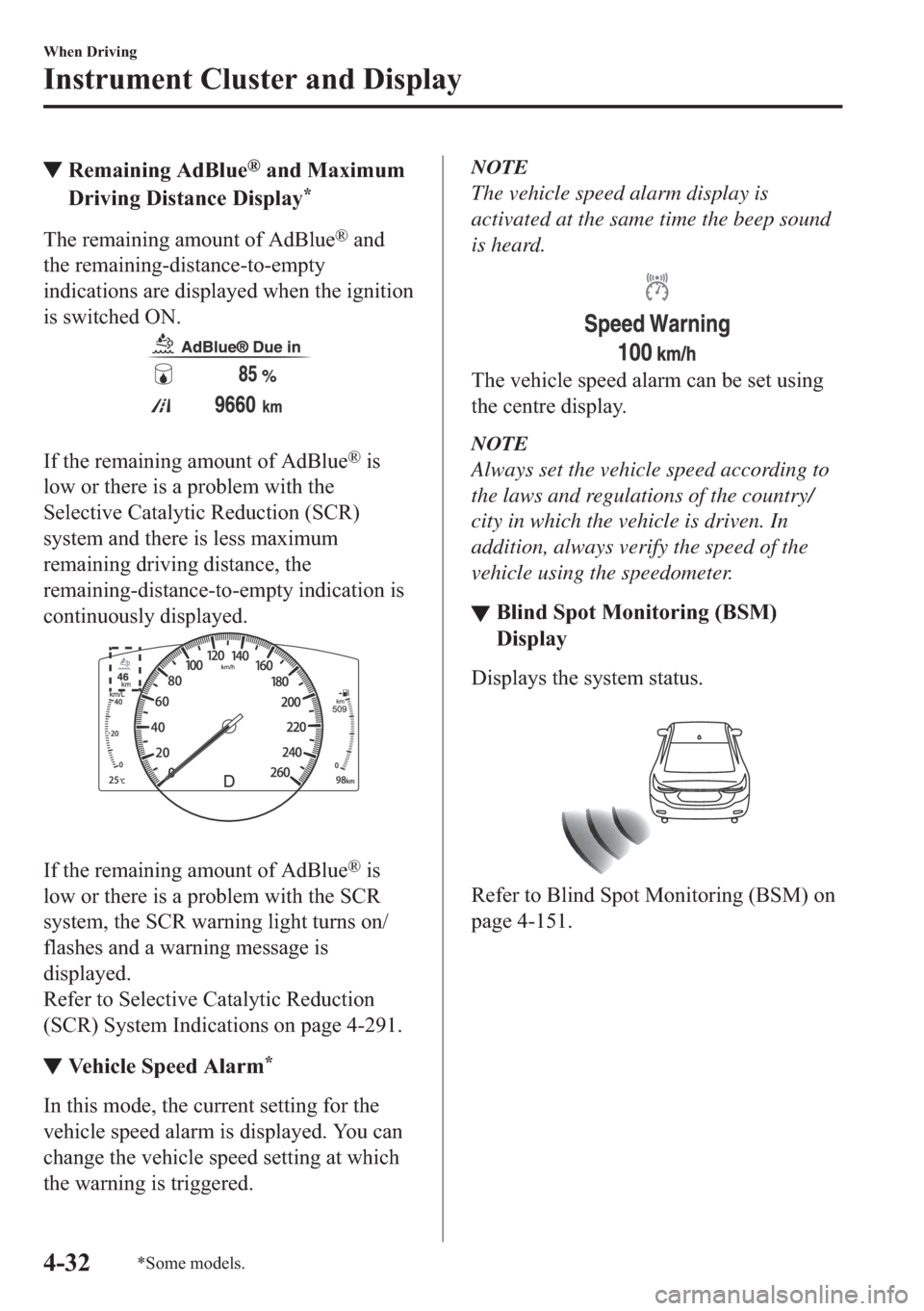 MAZDA MODEL 6 2018  Owners Manual (in English) ▼�5�H�P�D�L�Q�L�Q�J��$�G�%�O�X�H�Š��D�Q�G��0�D�[�L�P�X�P
��U�L�Y�L�Q�J���L�V�W�D�Q�F�H���L�V�S�O�D�\
�
�7�K�H��U�H�P�D�L�Q�L�Q�J��D�P�R�X�Q�W��R�I��$�G�%�O�X�H�Š��D�Q�G
�W�K�H��U�H�