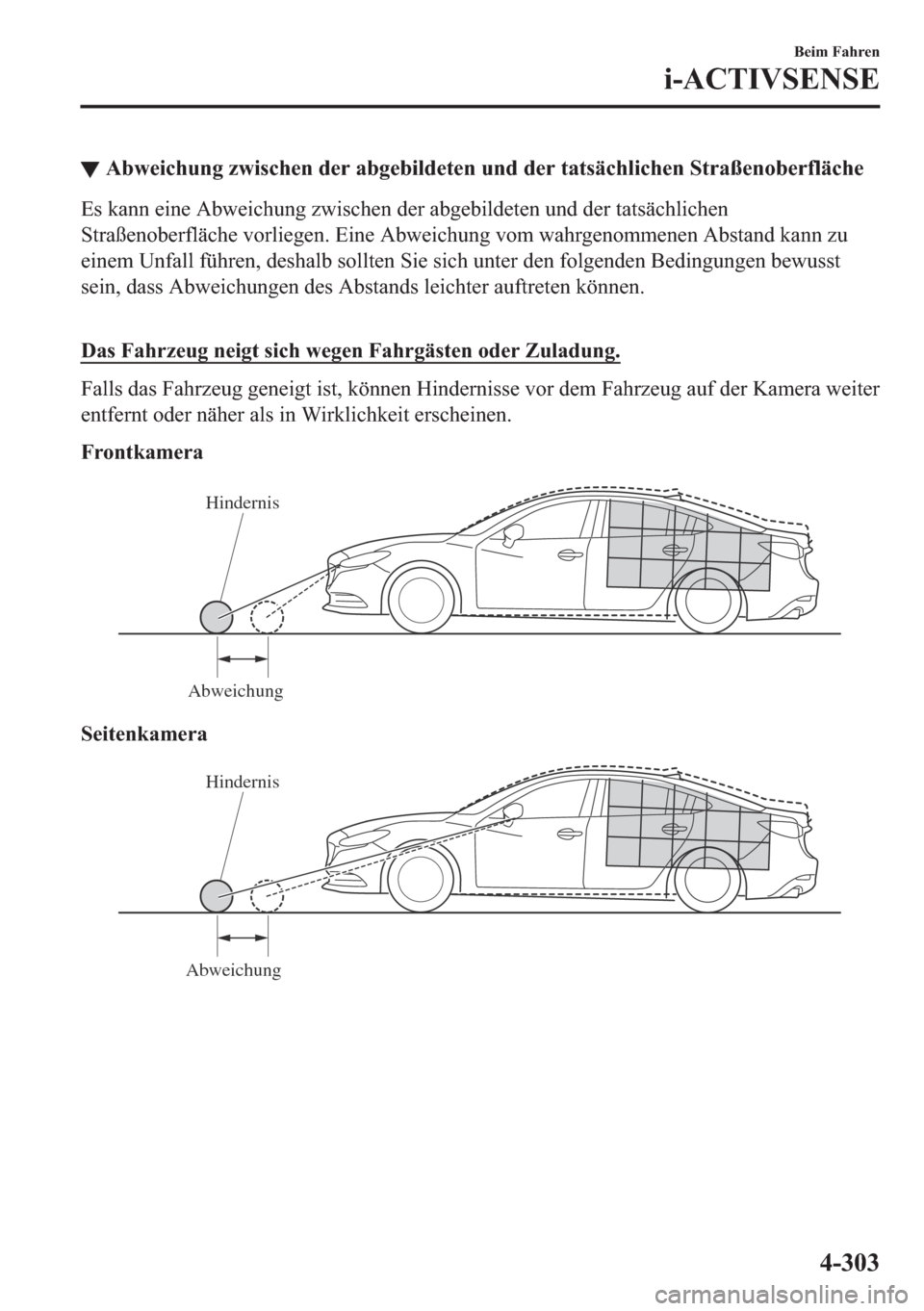 MAZDA MODEL 6 2018  Betriebsanleitung (in German) ▼�$�E�Z�H�L�F�K�X�Q�J��]�Z�L�V�F�K�H�Q��G�H�U��D�E�J�H�E�L�O�G�H�W�H�Q��X�Q�G��G�H�U��W�D�W�V�l�F�K�O�L�F�K�H�Q��6�W�U�D�‰�H�Q�R�E�H�U�I�O�l�F�K�H
�(�V��N�D�Q�Q��H�L�Q�H��$�E�Z�H�L�F�K�X