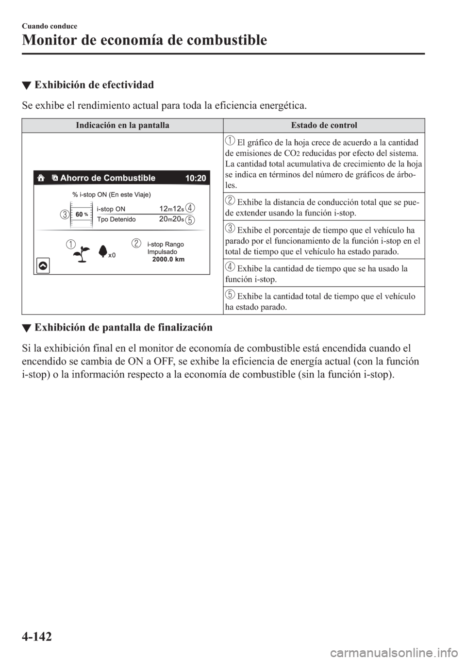 MAZDA MODEL 6 2018  Manual del propietario (in Spanish) ▼�(�[�K�L�E�L�F�L�y�Q��G�H��H�I�H�F�W�L�Y�L�G�D�G
�6�H��H�[�K�L�E�H��H�O��U�H�Q�G�L�P�L�H�Q�W�R��D�F�W�X�D�O��S�D�U�D��W�R�G�D��O�D��H�I�L�F�L�H�Q�F�L�D��H�Q�H�U�J�p�W�L�F�D�
�,�Q�G�L�F�