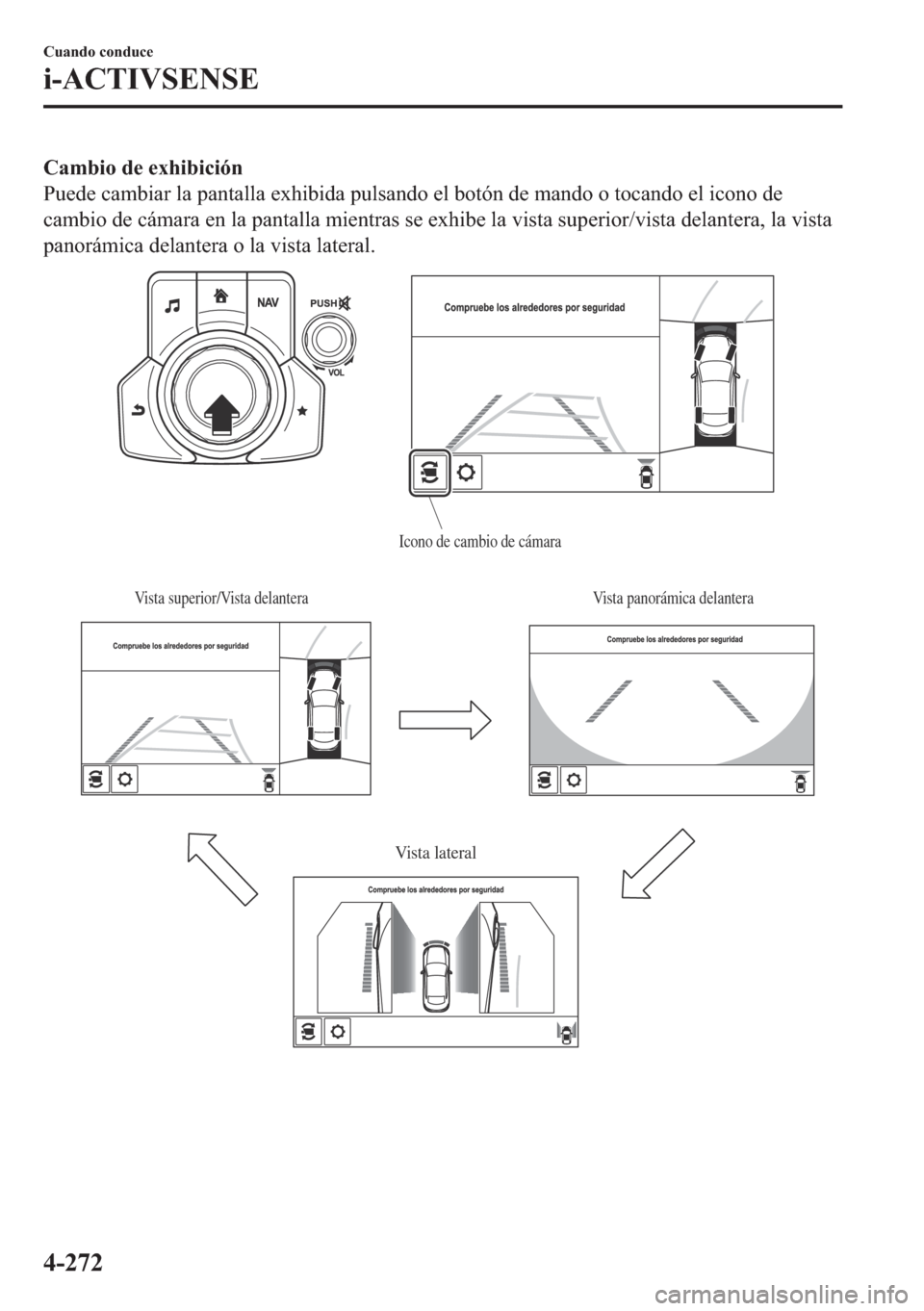 MAZDA MODEL 6 2018  Manual del propietario (in Spanish) �&�D�P�E�L�R��G�H��H�[�K�L�E�L�F�L�y�Q
�3�X�H�G�H��F�D�P�E�L�D�U��O�D��S�D�Q�W�D�O�O�D��H�[�K�L�E�L�G�D��S�X�O�V�D�Q�G�R��H�O��E�R�W�y�Q��G�H��P�D�Q�G�R��R��W�R�F�D�Q�G�R��H�O��L�F�R�Q�