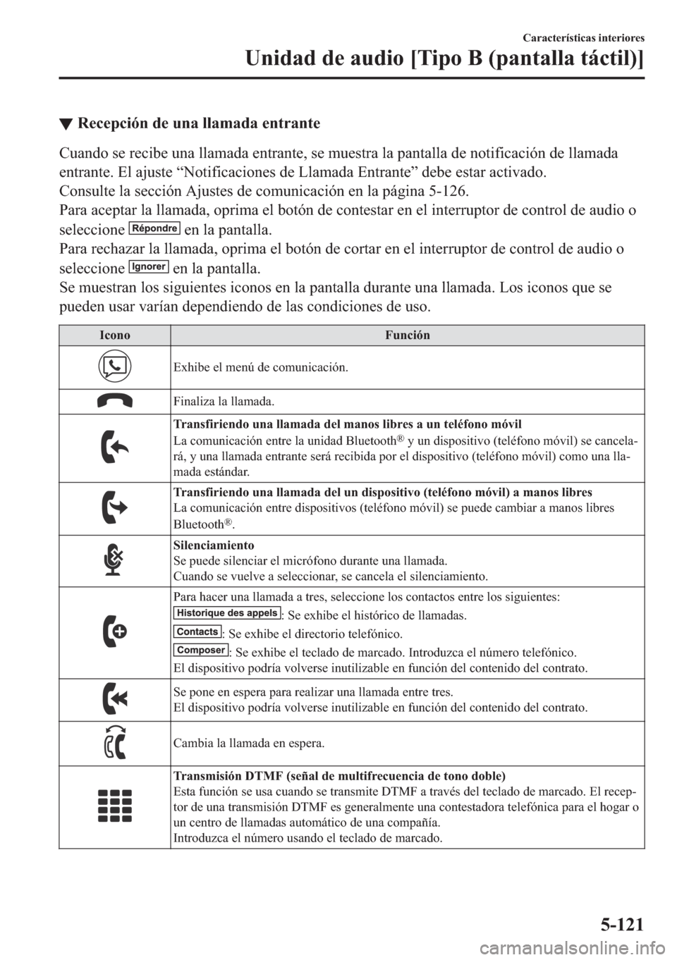 MAZDA MODEL 6 2018  Manual del propietario (in Spanish) ▼�5�H�F�H�S�F�L�y�Q��G�H��X�Q�D��O�O�D�P�D�G�D��H�Q�W�U�D�Q�W�H
�&�X�D�Q�G�R��V�H��U�H�F�L�E�H��X�Q�D��O�O�D�P�D�G�D��H�Q�W�U�D�Q�W�H���V�H��P�X�H�V�W�U�D��O�D��S�D�Q�W�D�O�O�D��G�H�