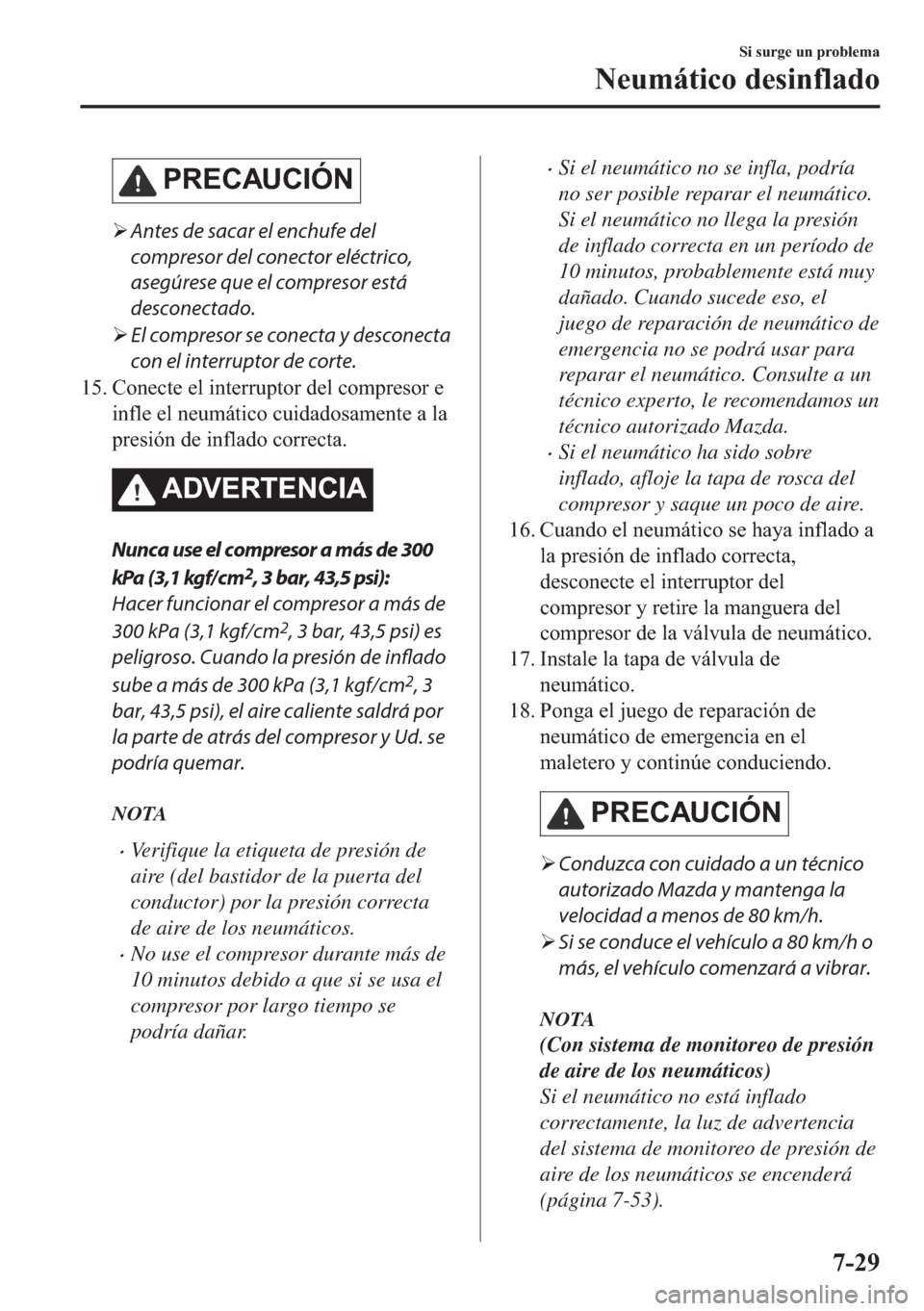 MAZDA MODEL 6 2018  Manual del propietario (in Spanish) �3�5�(�&�$�8�&�,�