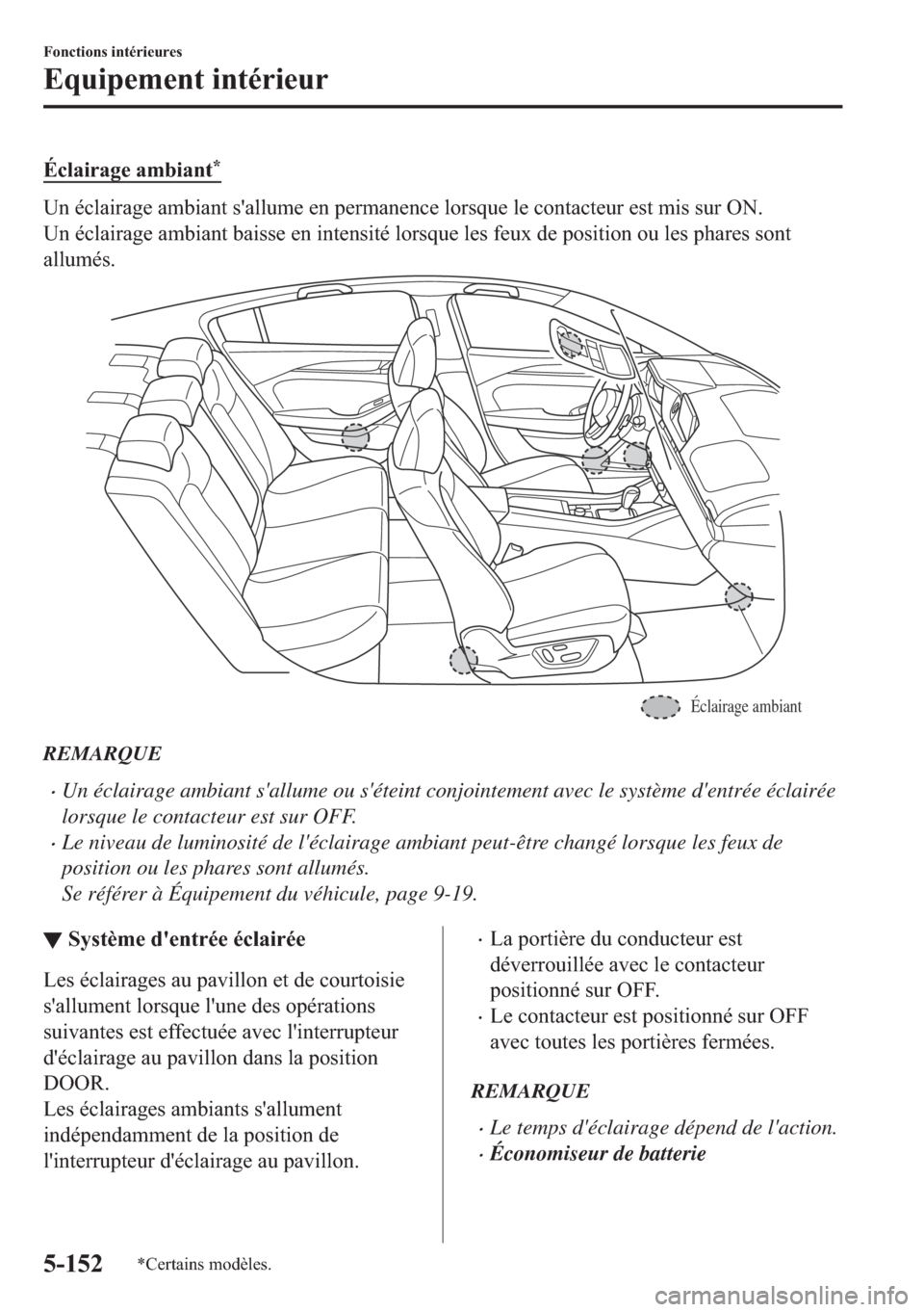 MAZDA MODEL 6 2018  Manuel du propriétaire (in French) �e�F�O�D�L�U�D�J�H��D�P�E�L�D�Q�W�
�8�Q��p�F�O�D�L�U�D�J�H��D�P�E�L�D�Q�W��V�
�D�O�O�X�P�H��H�Q��S�H�U�P�D�Q�H�Q�F�H��O�R�U�V�T�X�H��O�H��F�R�Q�W�D�F�W�H�X�U��H�V�W��P�L�V��V�X�U��2�1�

