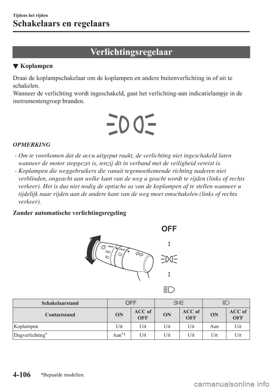 MAZDA MODEL 6 2018  Handleiding (in Dutch) �9�H�U�O�L�F�K�W�L�Q�J�V�U�H�J�H�O�D�D�U
▼�.�R�S�O�D�P�S�H�Q
��U�D�D�L��G�H��N�R�S�O�D�P�S�V�F�K�D�N�H�O�D�D�U��R�P��G�H��N�R�S�O�D�P�S�H�Q��H�Q��D�Q�G�H�U�H��E�X�L�W�H�Q�Y�H�U�O�L�F�K�W�L�