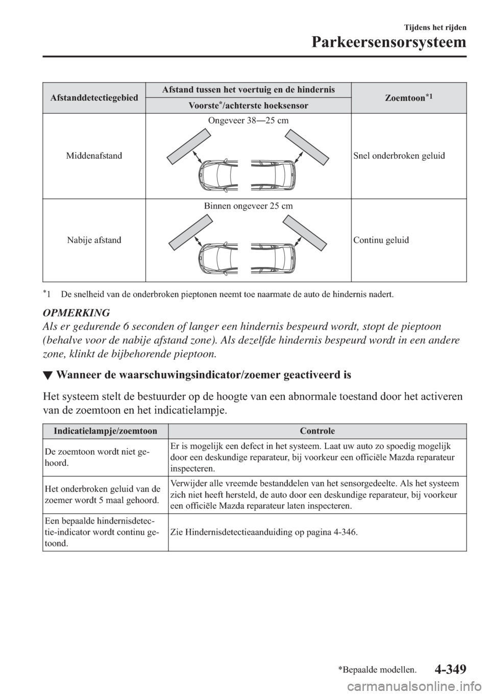 MAZDA MODEL 6 2018  Handleiding (in Dutch) �$�I�V�W�D�Q�G�G�H�W�H�F�W�L�H�J�H�E�L�H�G�$�I�V�W�D�Q�G��W�X�V�V�H�Q��K�H�W��Y�R�H�U�W�X�L�J��H�Q��G�H��K�L�Q�G�H�U�Q�L�V
�=�R�H�P�W�R�R�Q�
��9�R �R �U �V �W �H�
��D�F�K�W�H�U�V�W�H��K�R�H�N