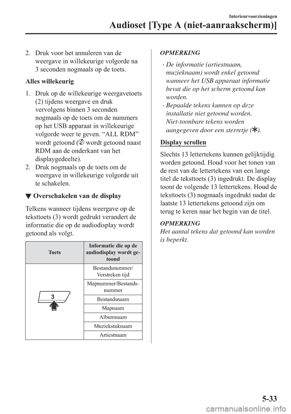MAZDA MODEL 6 2018  Handleiding (in Dutch)      U X N  Y R R U  K H W  D Q Q X O H U H Q  Y D Q  G H
 Z H H U J D Y H  L Q  Z L O O H N H X U L J H  Y R O J R U G H  Q D
   V H F R Q G H Q  Q R J P D D O V  R S  G H  W R H W 