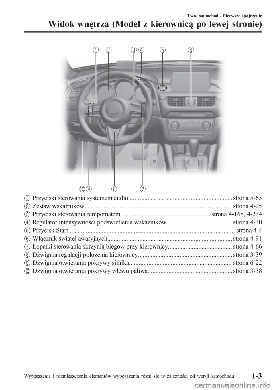 MAZDA MODEL 6 2016 Instrukcja Obsługi (in Polish) 1Przyciski sterowania systemem audio................................................................. strona 5-65
2Zestaw wskaźników.................................................................. MAZDA MODEL 6 2016 Instrukcja Obsługi (in Polish) 1Przyciski sterowania systemem audio................................................................. strona 5-65
2Zestaw wskaźników..................................................................