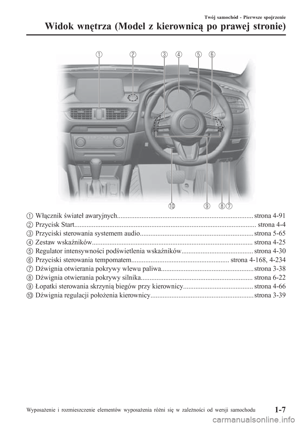 MAZDA MODEL 6 2016 Instrukcja Obsługi (in Polish) 1Włącznik świateł awaryjnych.............................................................................. strona 4-91
2Przycisk Start.............................................................. MAZDA MODEL 6 2016 Instrukcja Obsługi (in Polish) 1Włącznik świateł awaryjnych.............................................................................. strona 4-91
2Przycisk Start..............................................................