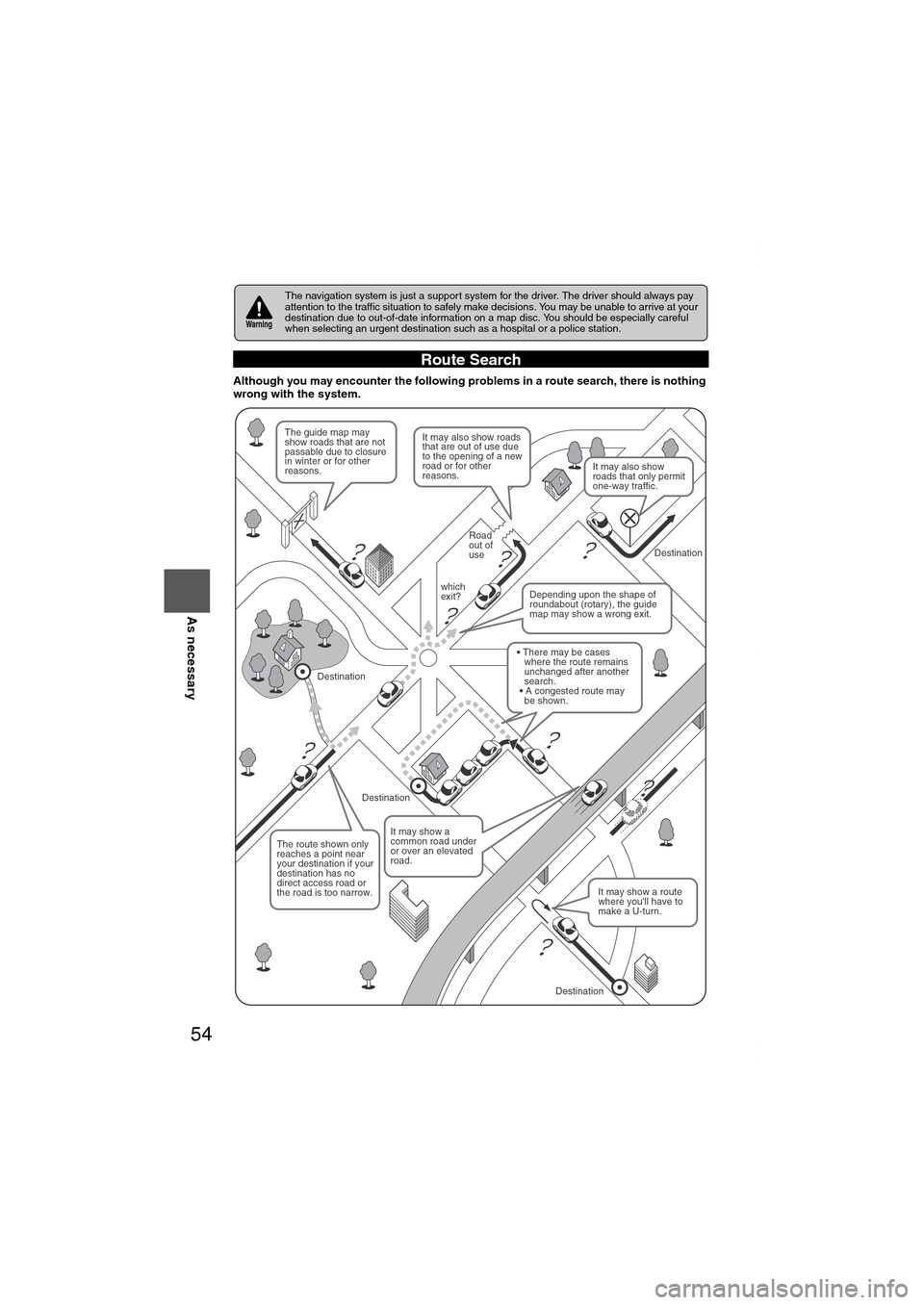 MAZDA MODEL 6 SPORTS SEDAN 2006 (in English) Workshop Manual 54
Before
UseGetting
startedRoutingAddress
Book
Vo i c e Recognition
As necessary
Although you may encounter the following problems in a route search, there is nothing
wrong with the system.
The MAZDA MODEL 6 SPORTS SEDAN 2006 (in English) Workshop Manual 54
Before
UseGetting
startedRoutingAddress
Book
Vo i c e Recognition
As necessary
Although you may encounter the following problems in a route search, there is nothing
wrong with the system.
The