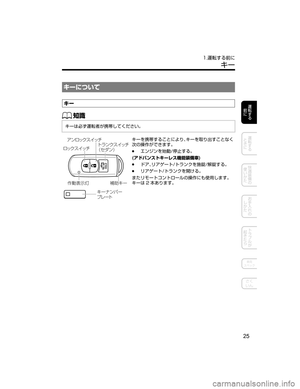 MAZDA MODEL AXELA 2018  取扱説明書 (アクセラ) (in Japanese) ©”tmMo
©”
ŒÝ
