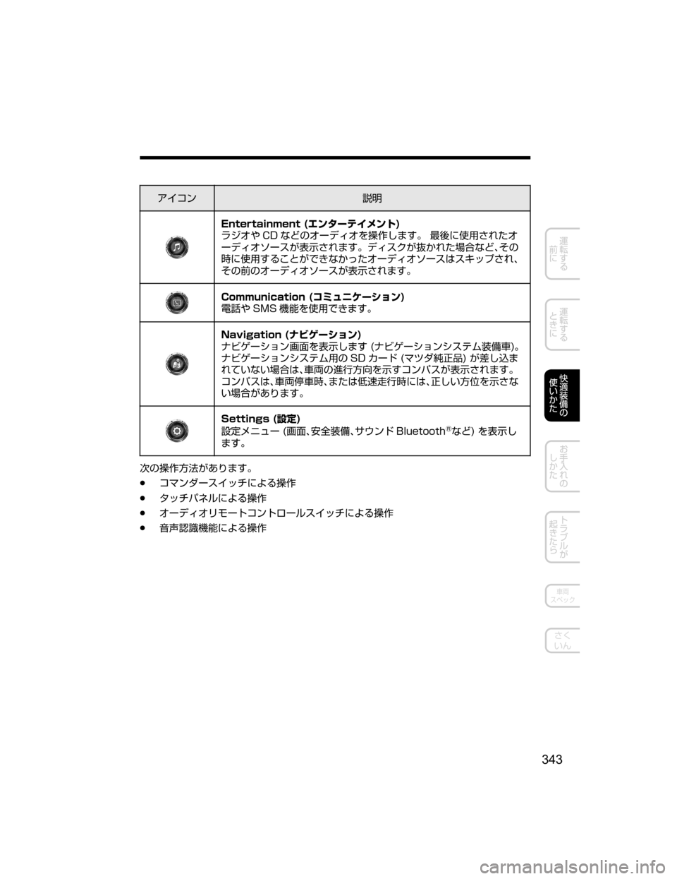 MAZDA MODEL AXELA HYBRID 2018  取扱説明書 (アクセラハイブリッド) (in Japanese) ž ¯ï
†Ì
�&�O�U�F�S�U�B�J�O�N�F�O�U��	