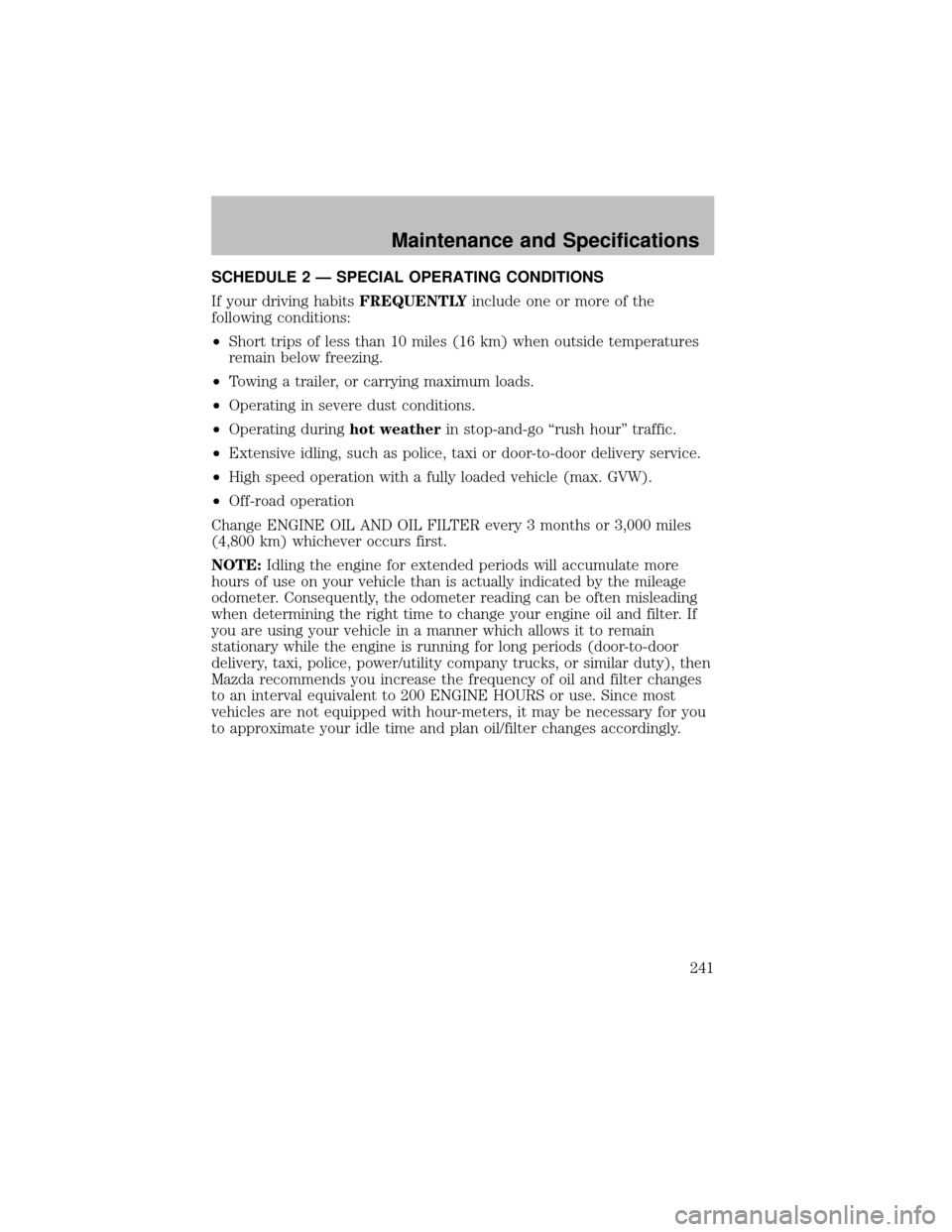 MAZDA MODEL B-SERIES 2010  Owners Manual (in English) 