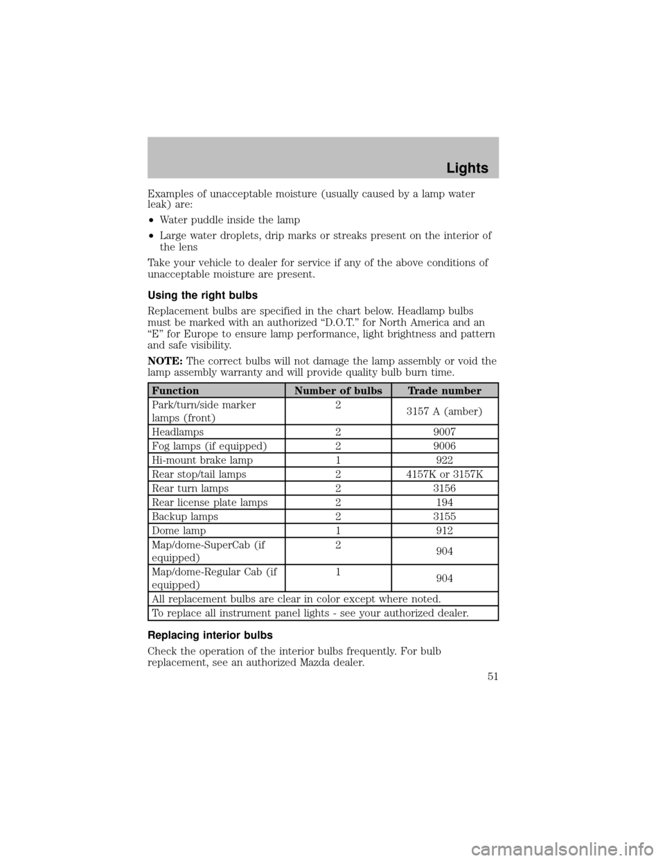 MAZDA MODEL B-SERIES 2010   (in English) Workshop Manual 