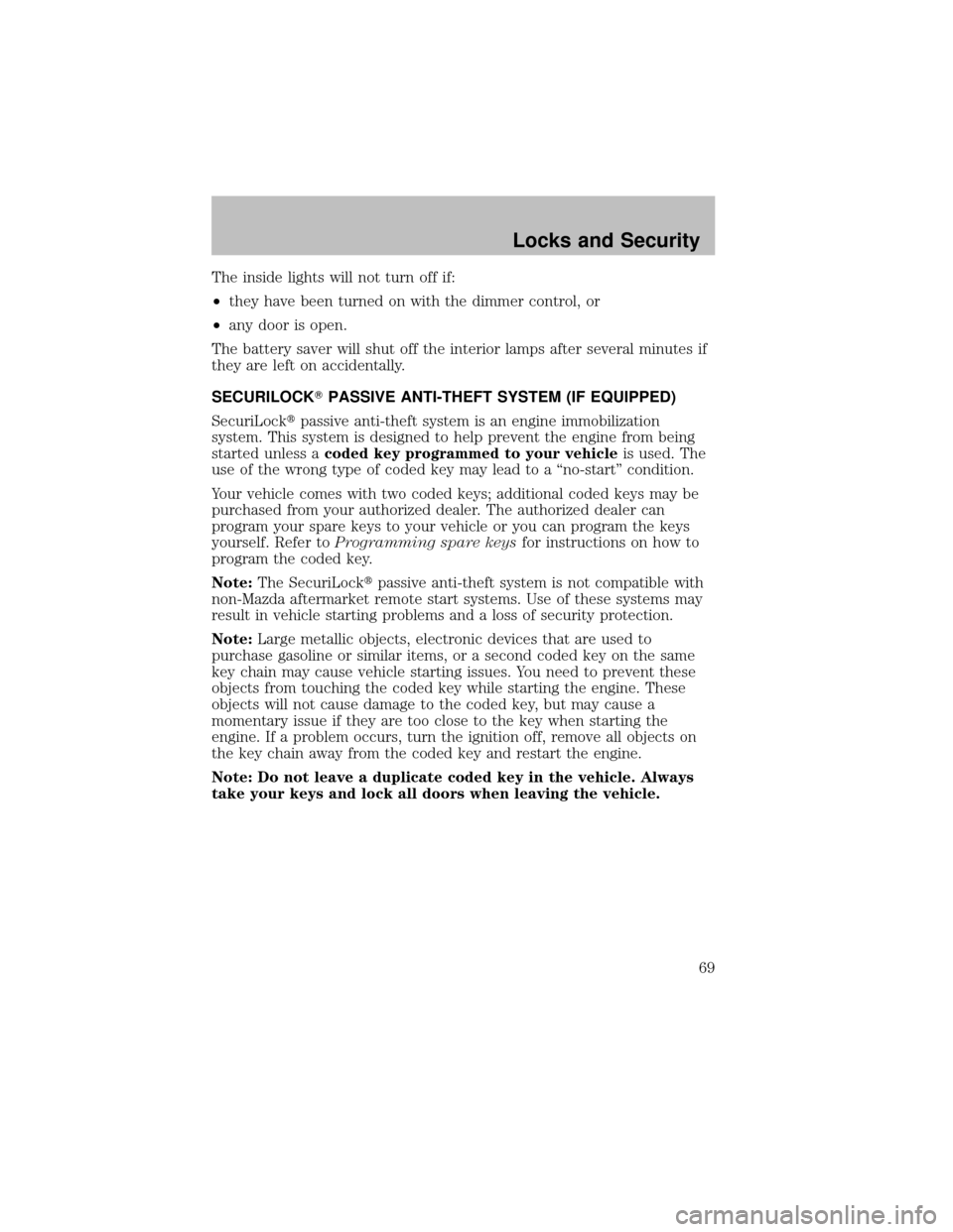 MAZDA MODEL B-SERIES 2010 (in English) Manual PDF MAZDA MODEL B-SERIES 2010 (in English) Manual PDF