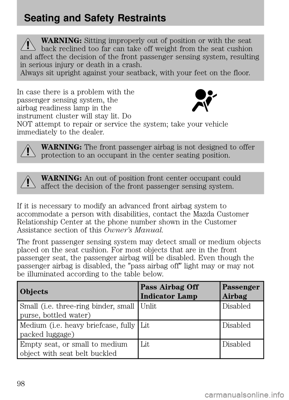 MAZDA MODEL B2300 TRUCK 2009  Owners Manual (in English) 