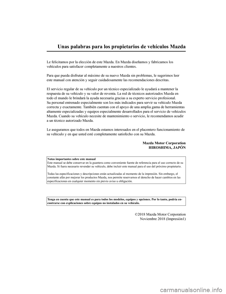 MAZDA MODEL CX-5 2020  Manual del propietario (in Spanish) 