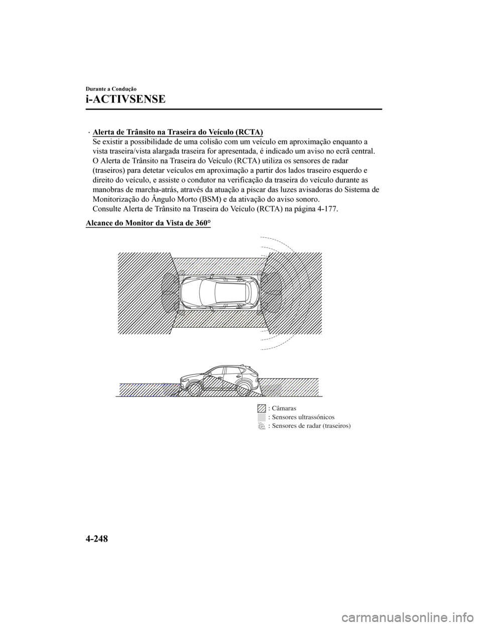 MAZDA MODEL CX-5 2019 Manual do proprietário (in Portuguese) •Alerta de Trânsito na Traseira do Veículo (RCTA)
Se existir a possibilidade de uma colisão com um veículo em apr oximação enquanto a
vista traseira/vista alargada tra seira for apresentada, MAZDA MODEL CX-5 2019 Manual do proprietário (in Portuguese) •Alerta de Trânsito na Traseira do Veículo (RCTA)
Se existir a possibilidade de uma colisão com um veículo em apr oximação enquanto a
vista traseira/vista alargada tra seira for apresentada,