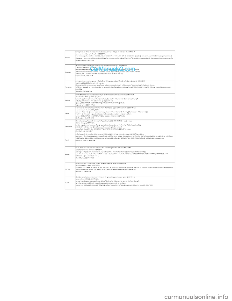 MAZDA MODEL CX-5 2017  Manuale del proprietario (in Italian) CX-5_Leaflet_030-17_Edition1.fm  Page 10  Tuesday, July 4, 2017  2:49 PMForm No. CX-5 8FY4-EE-17E-IT+L_Edition1.pdf  