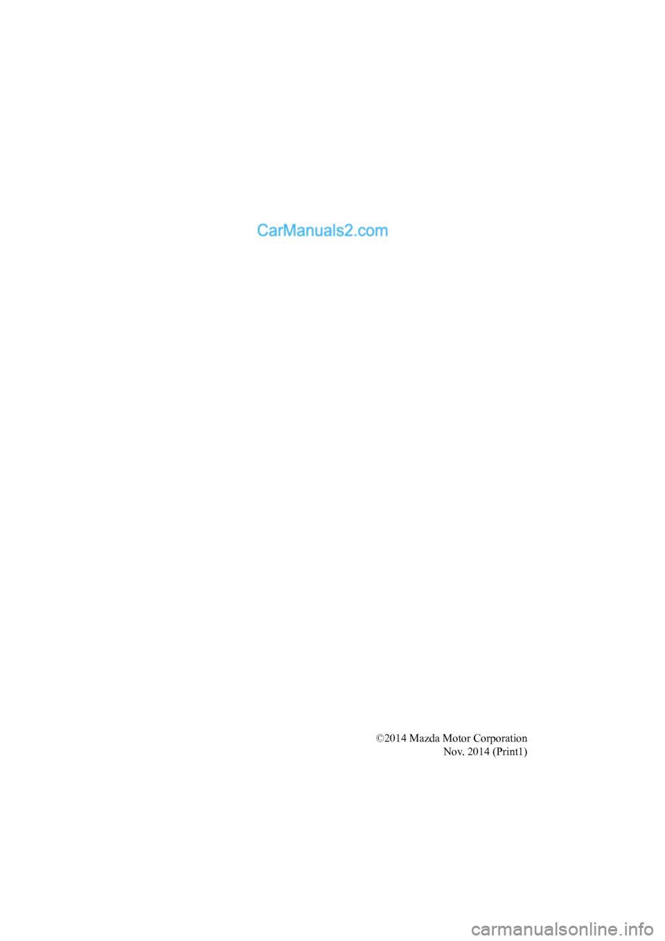 MAZDA MODEL CX-5 2016  Navigation Manual (in English) 