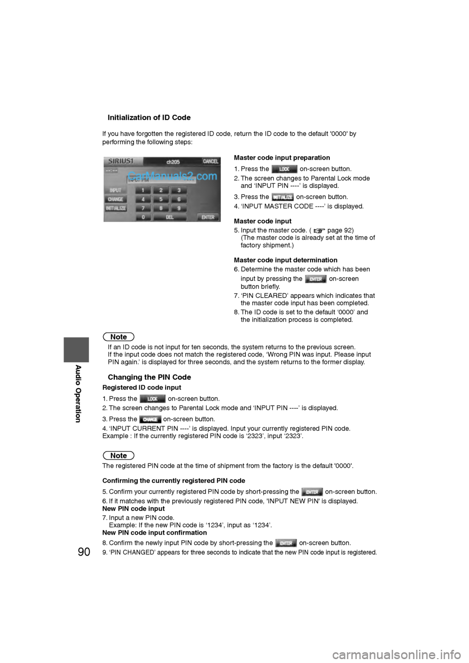 MAZDA MODEL CX-9 2009 Navigation Manual (in English) 90
Before
UseGetting
started
RoutingAddress
Book
Vo i c e Recognition
Navigation
Set Up
RDM-TMC
Audio Operation
Navigation
Set Up
nInitialization of ID Code
If you have forgotten the registered I MAZDA MODEL CX-9 2009 Navigation Manual (in English) 90
Before
UseGetting
started
RoutingAddress
Book
Vo i c e Recognition
Navigation
Set Up
RDM-TMC
Audio Operation
Navigation
Set Up
nInitialization of ID Code
If you have forgotten the registered I