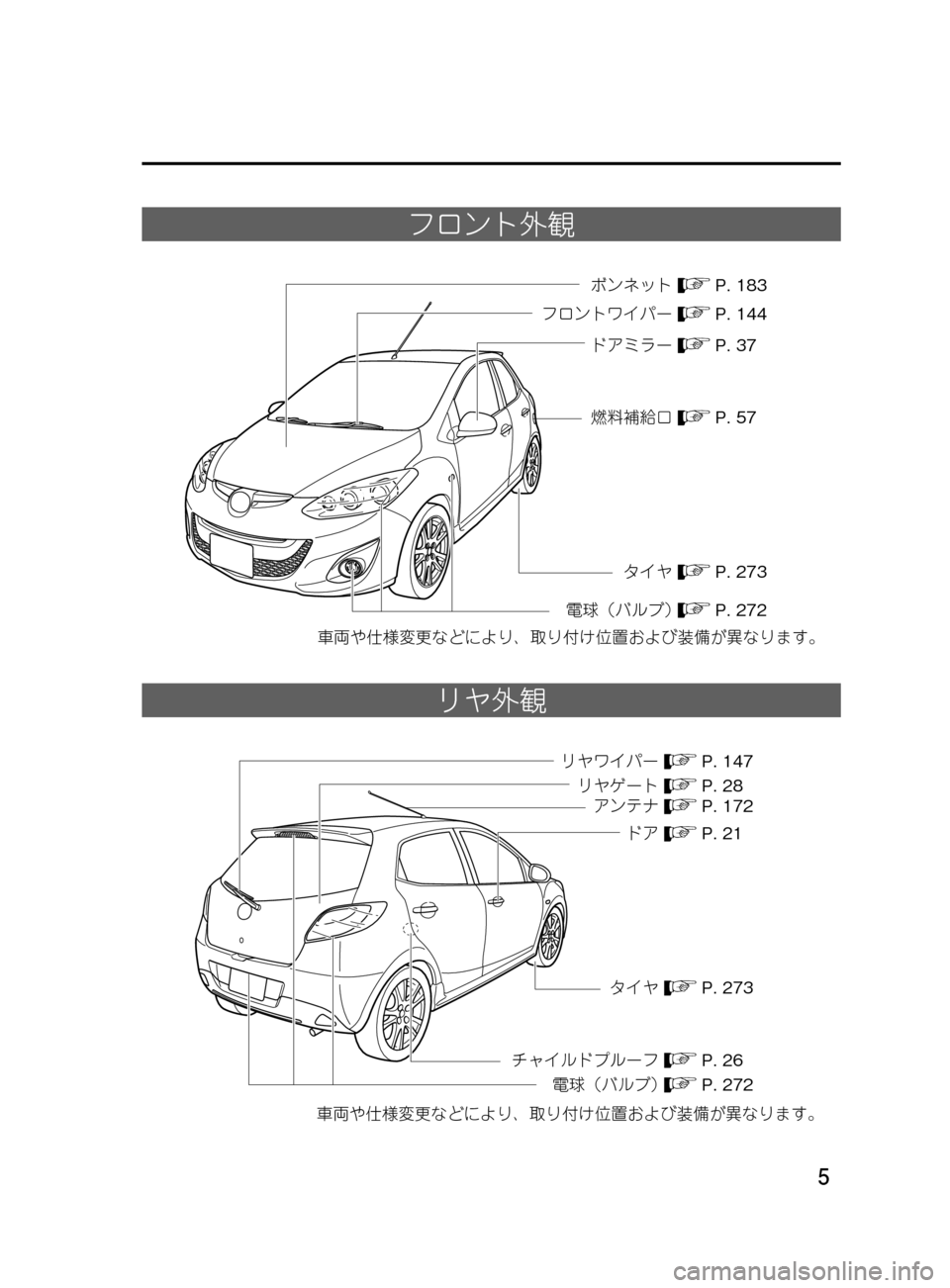 MAZDA MODEL DEMIO 2011  デミオ｜取扱説明書 (in Japanese) �
��P�S�N��/�P���% 